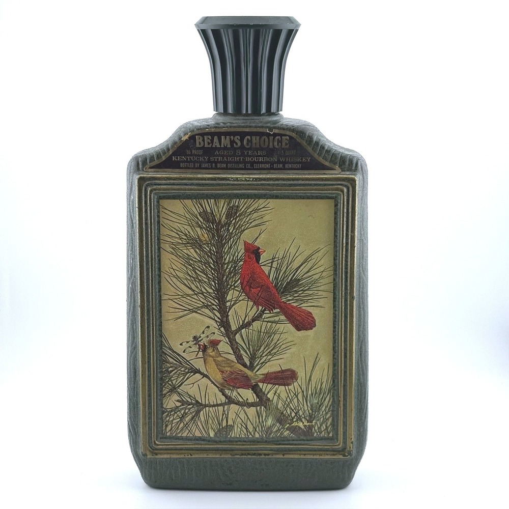 Vintage 1974 Jim Beam Choice Cardinal Decanter James Lockhart Wildlife Bottle